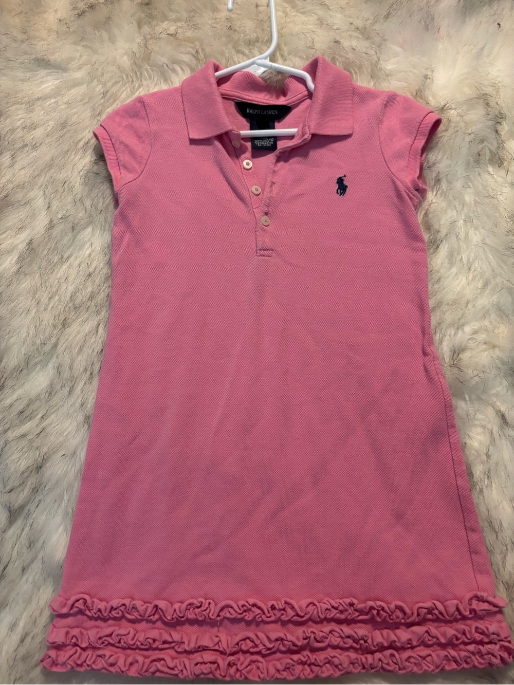 Ralph Lauren Pink Polo Dress with Navy Pony